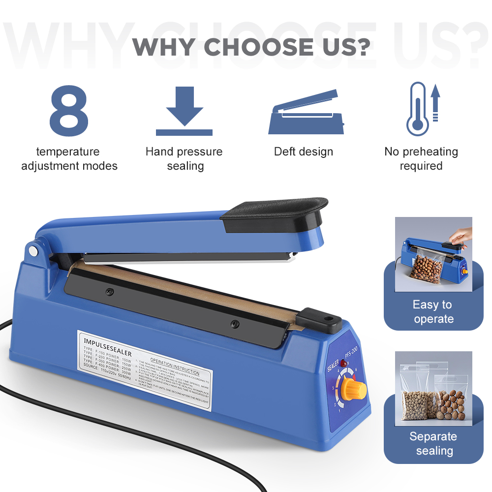 Impulse Sealer Machine Kitchen - Plastic Bag Impulse Heat Sealer review and price