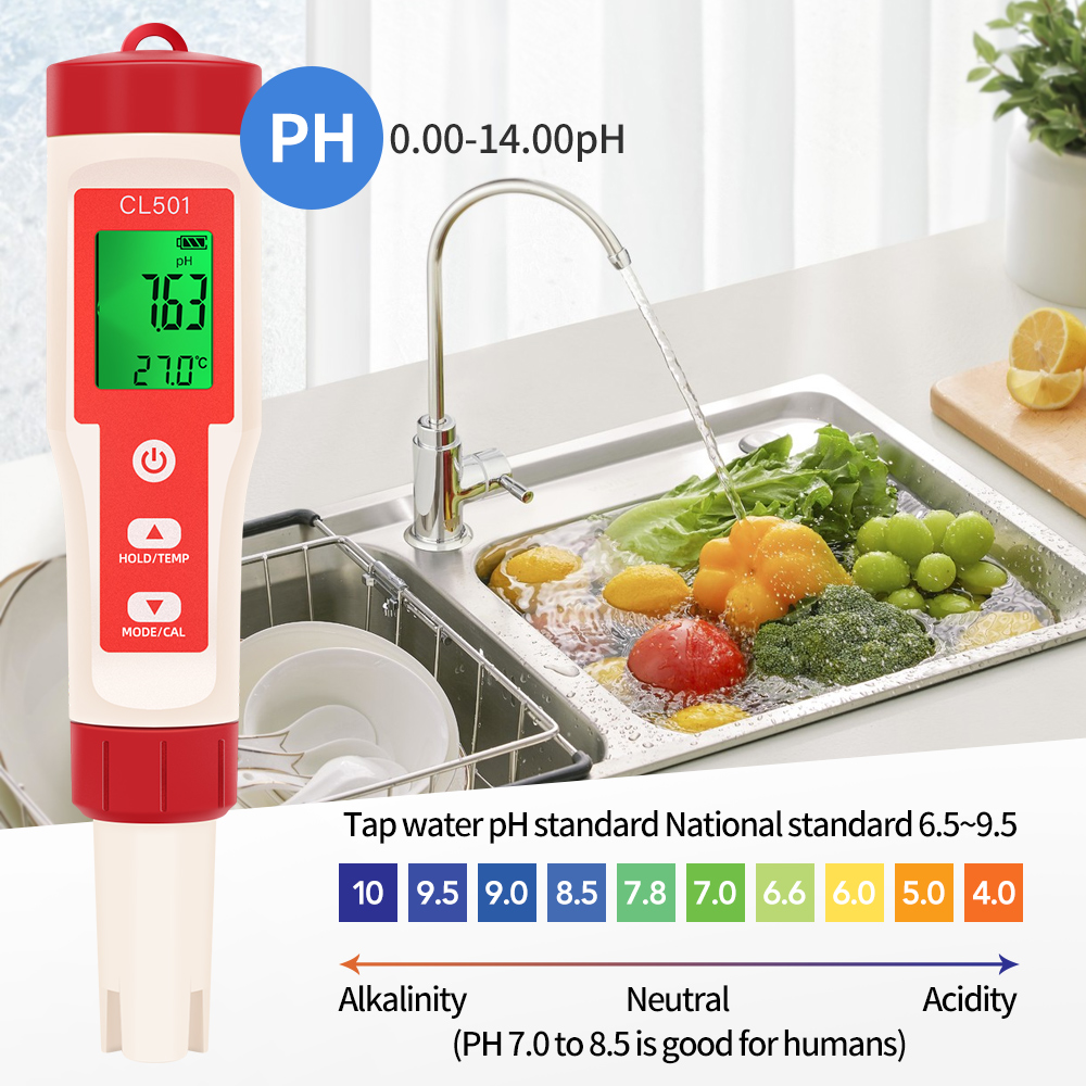 PH/CL2/H2/ORP/Temperature Mete - Ph Meter Digital Water Tester review and price