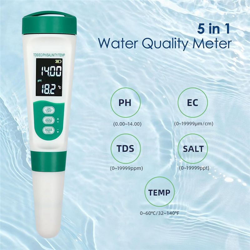 AT02-5 In1 Digital PH Meter Hi - Ph Meter Digital Water Tester review and price