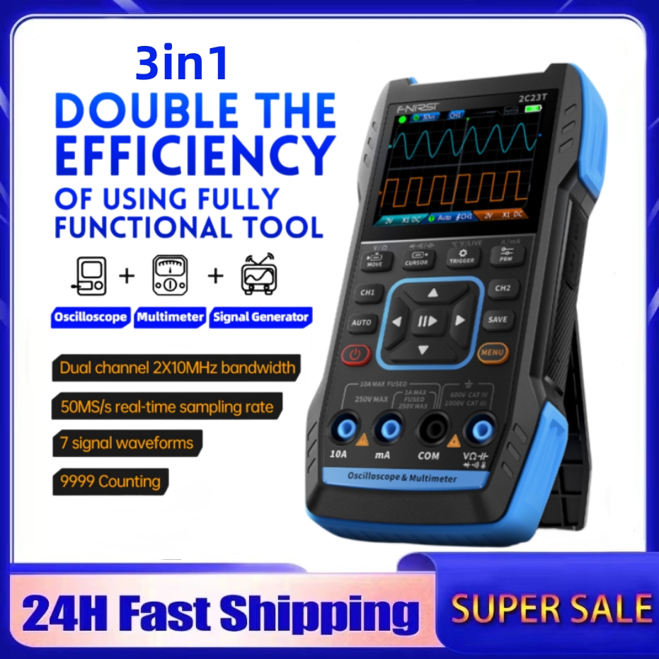 2C23T 3-in-1 Digital Oscillosc - Fnirsi Digital Oscilloscope Handheld review and price